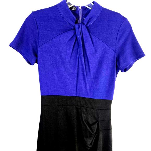 Homeyee Women's Dress 4 Size  Blue Black Misses Small S - Picture 1 of 6